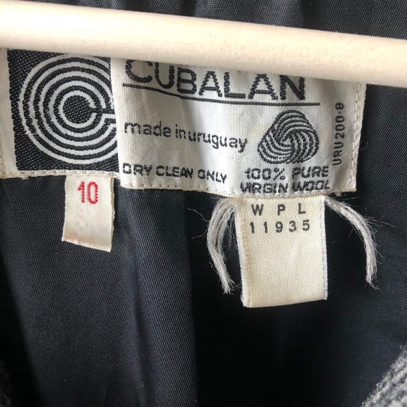 Vintage 100% Wool Houndstooth Trench & Scarf - Picture 6 of 6